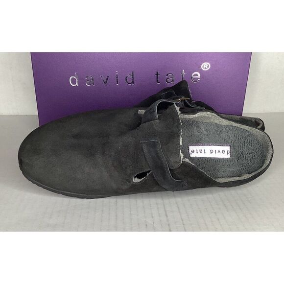 David Tate Women's 13WW Calm Black suede slipper - Picture 2 of 6
